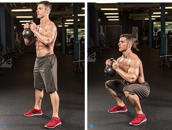 Goblet Squat mit Kurzhanteln