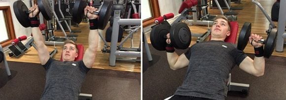 Übung #3: Schrägbankdrücken mit Kurzhanteln