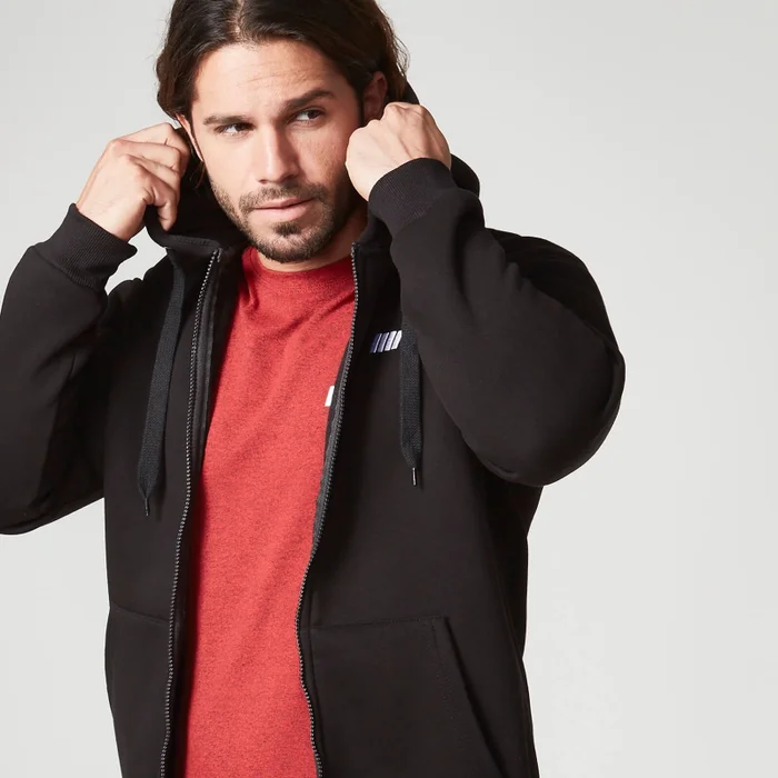 Myprotein Herren Zip Up Hoodie – Schwarz