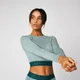 Inspire Seamless Crop Top - Blaugrün