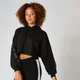 Icon Cropped Hoodie - Schwarz