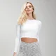 MP Women's Shape Seamless Ultra Long-Sleeve Crop Top - Weiß