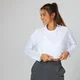 MP Boxy Long Sleeve Crop Top - White