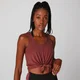 Crop-Top mit Knotendetail vorne – Rosa