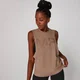 Logo-Tanktop mit tiefem Armausschnitt – Braun