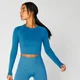 Shape Seamless Crop Top — Blau