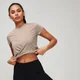 T-Shirt mit Twist-Detail vorne für Ruhetage - Praline