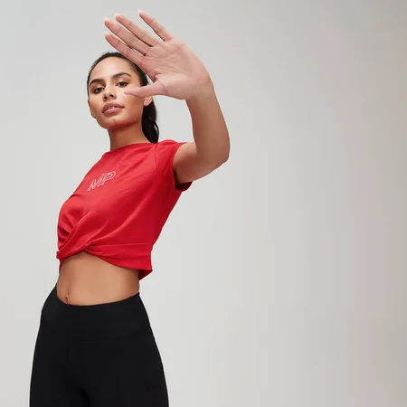 T-Shirt mit Twist-Detail vorne für Ruhetage - Danger