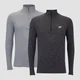 Performance 1/4-Zip-Top im Doppelpack – Dunkelgrau/Hellgrau