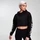 Kurzer Kapuzenpullover mit Logo für Ruhetage - Schwarz