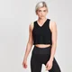 MP Ribbed V Cropped Vest - Schwarz