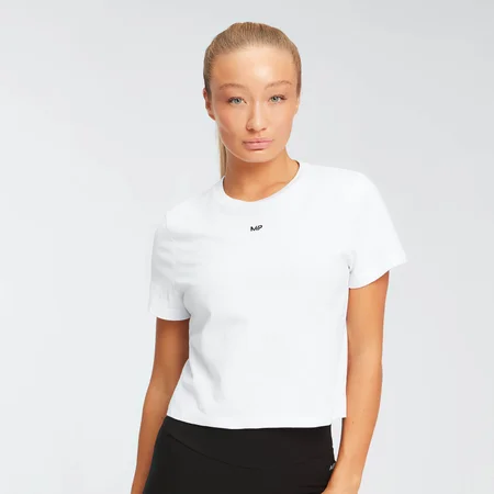 MP Damen Essentials Crop T-Shirt - Weiß