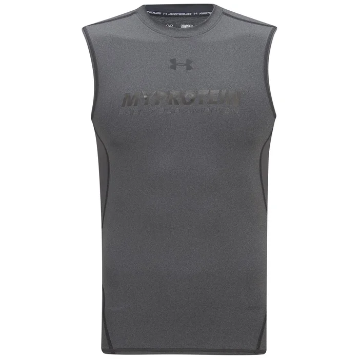 Under Armour Herren HeatGear ärmelloses Kompressions-Shirt - Carbon Heather