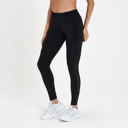 MP Damen Power Mesh Leggings - Schwarz