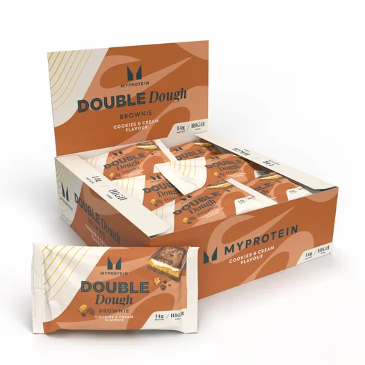 Double Dough Brownie - 12 x 60g - Cookies & Cream
