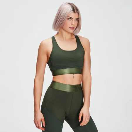MP Damen Adapt Strukturierter Sport-BH – Dunkelgrün