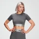 MP Damen Adapt Strukturiertes Crop-Top – Carbon