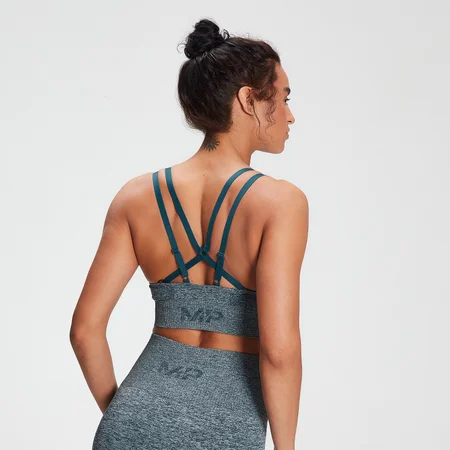 MP Damen Training Nahtloser BH — Tiefseeblau