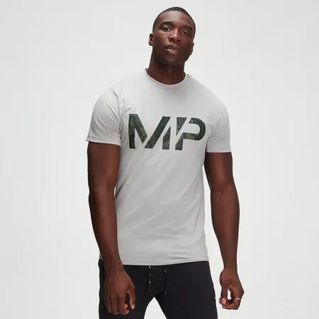 MP Herren Adapt Camo Print T-Shirt mit drirelease® – Hellgrau