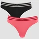 MP Damen Limited Edition Impact Tanga (2er-Pack) – Schwarz/Pink