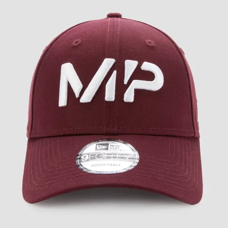 MP NEW ERA 9FORTY Baseballmütze — Washed Oxblood/White