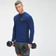 MP Herren Essential Seamless Langarmshirt — Intensive Blue Marl