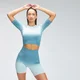 MP Damen Velocity nahtloses Crop-Top — Ozeanblau