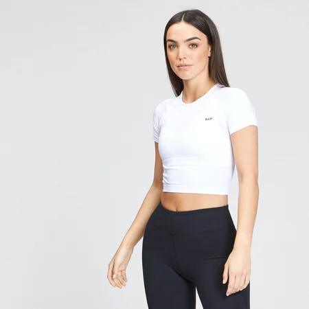 MP Women's Shape Seamless Crop Top - White