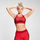 MP Damen Engage Colour Block Convertible Sport-BH — Danger/Wine