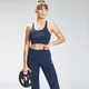MP Damen Repeat Mark-Grafik Training Sport-BH — Petrolblau