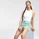 MP Essential geripptes Crop-Top für Damen - Weiß