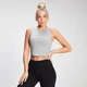 MP Essential geripptes Crop-Top für Damen - Grau meliert