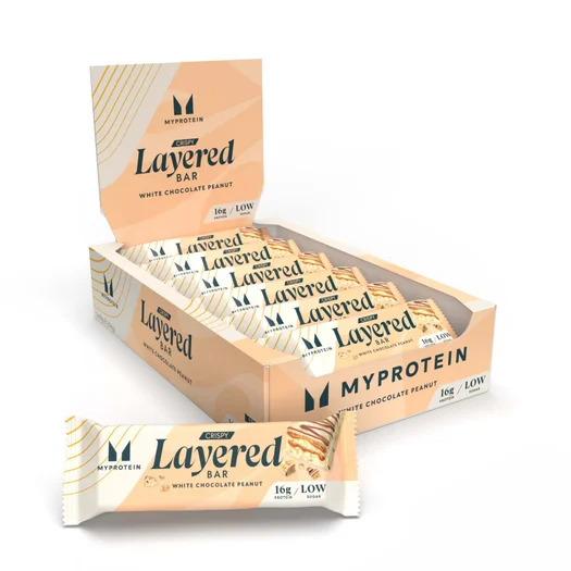 Crispy Layered Proteinriegel - 12 x 58g - White Chocolate Peanut