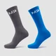 MP Herren Crayola Crew Socken (2er-Pack) – Kadettblau/Außenraumgrau