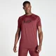 MP Herren Linear Line Graphic Essentials Training Kurzarm-T-Shirt — Dunkelrot