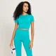 MP Shape Nahtloses Crop-Top für Damen - Lagunenblau
