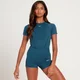 MP Tempo Nahtloses Kurzarm-Crop-Top für Damen - Blaugrau