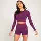 MP Adapt Seamless langärmeliges Crop-Oberteil für Damen - Dunkles Lila