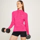 MP Performance Trainingsoberteil mit ¼-Reißverschluss für Damen - Marmoriertes Design in Magenta-Weiß