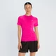 MP Performance Trainings-T-Shirt für Damen - Marmoriertes Design in Magenta-Weiß