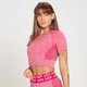 MP Kurzarm-T-Shirt mit Curve-Crop-Design für Damen - Magenta