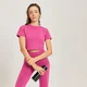 MP Essential Crop-T-Shirt mit körperbetonter Passform für Damen - Dunkelrot