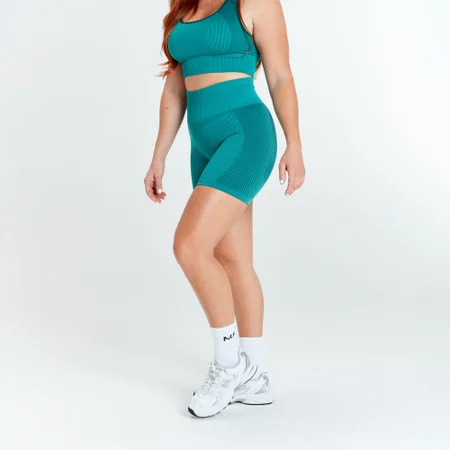 MP X Siobhan gerippte, nahtrlose Radlerhose – grün