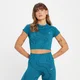 MP Damen Tempo Wave Nahtloses Croptop – Blaugrün