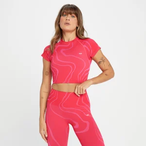 MP Damen Tempo Wave Nahtloses Croptop – Rougue Red - Size XXS