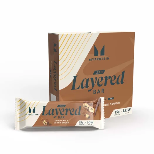 Lean Layered Proteinriegel - 3 x 40g - Chocolate and Cookie Dough