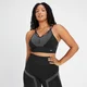 MP Damen Impact Nahtloser Scrunch-Sport-BH – Schwarz