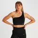 MP Damen Tempo Rib Nahtloser Asymmetrischer BH – Schwarz