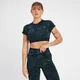 MP Damen Gemustertes, Nahtloses Adapt Crop-Top – Dunkles Marineblau