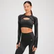 MP Damen Tempo Ultra Nahtloses Langarm-Crop-Top – Schwarz